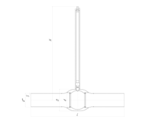 Кран шаровый с телескопическим штоком КШ.П.П.Т.GAS - 2
